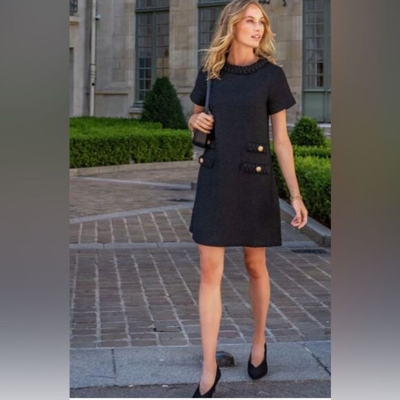 Tuckernuck Dresses & Skirts - Tuckernuck Black Tweed Jackie Dress Size XL